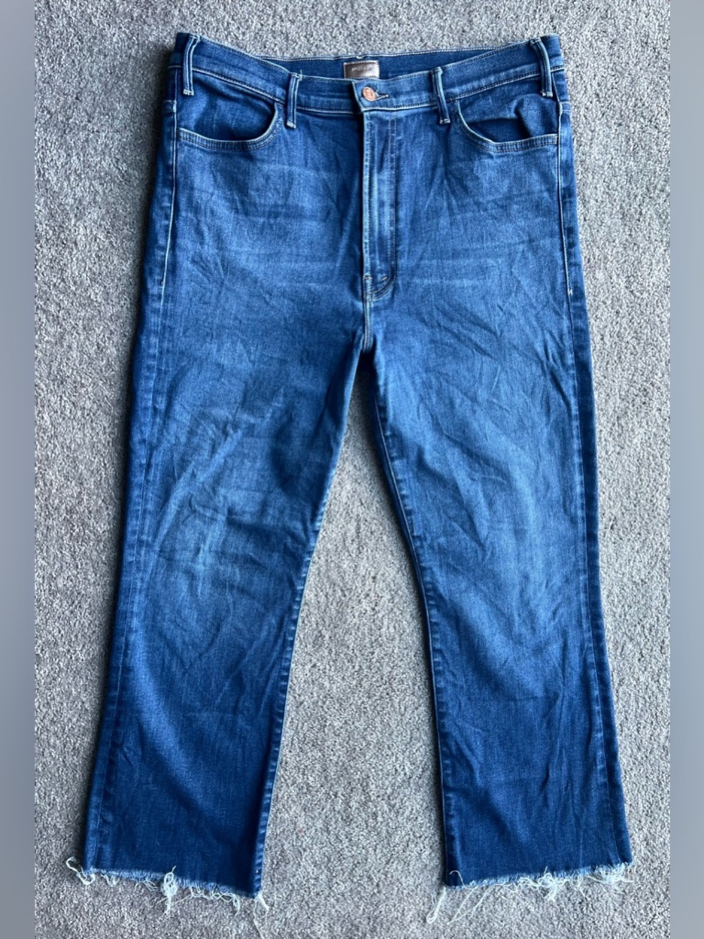 MOTHER Women's Straight Jeans in Medium Blue